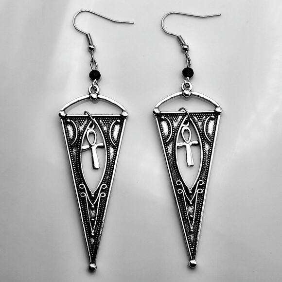 Cross Spike Earrings - Picture 1 of 4